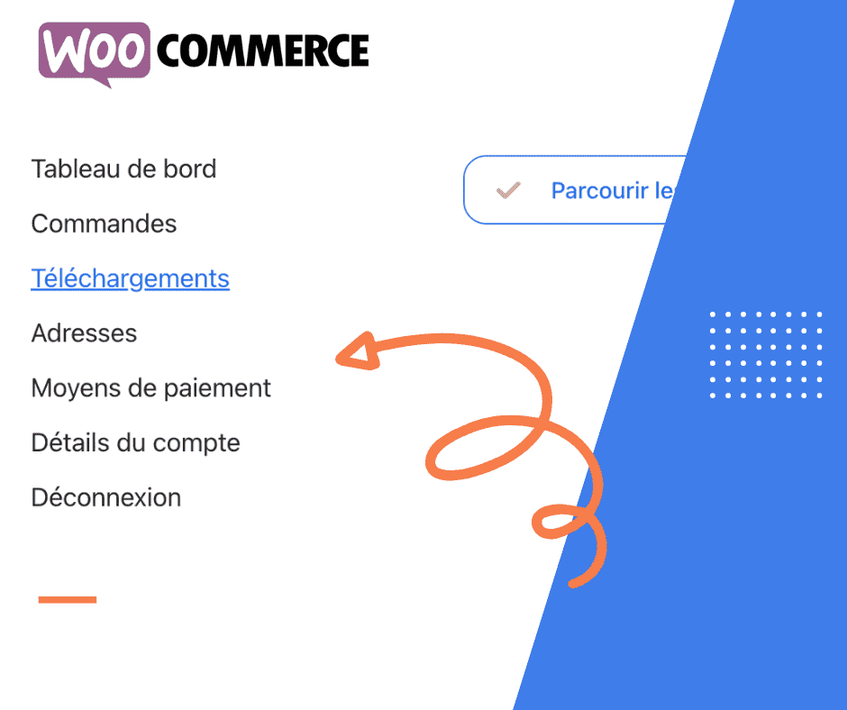 page mon compte woocommerce
